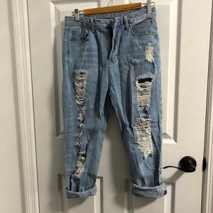 LIGHT DISTRESS JEANS